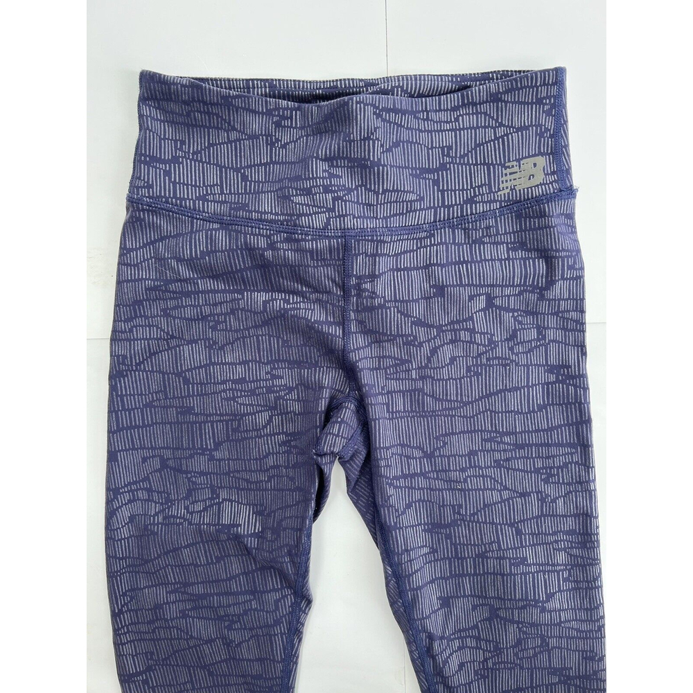 New Balance NB DRY Blue Crop leggings Womens Small Athletic Capri Workout - Picture 2 of 5